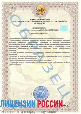Образец сертификата соответствия (приложение) Бодайбо Сертификат ISO 27001