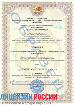 Образец разрешение Бодайбо Сертификат ISO 50001