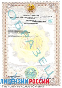 Образец сертификата соответствия (приложение) Бодайбо Сертификат ISO 14001